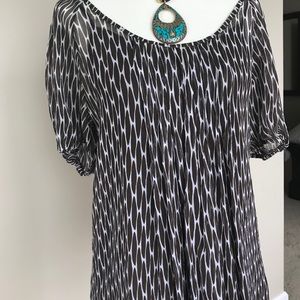 BANANA REPUBLIC Printed Silk Blouse M